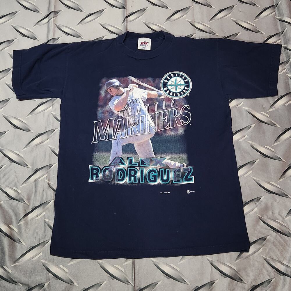 VTG 90s Seattle Mariners Alex Rodriguez T Shirt Size L